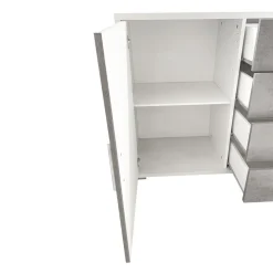 MOBILE MOD. DOUBLE 2A+4C OSS.BIANCO/CEMENTO : vendita online MOBILE MOD. DOUBLE 2A+4C OSS.BIANCO/CEMENTO in offerta