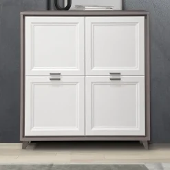 MOBILE MOD. FOSTER CM 129X45 H.139 TORTORA E BIANCO FRASSINATO in vendita online
