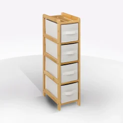 MOBILETTO MULTIUSO TIDY CON 4 CASSETTI IN TESSUTO 33X19 H.78,5CM: vendita online MOBILETTO MULTIUSO TIDY CON 4 CASSETTI IN TESSUTO 33X19 H.78,5CM in offerta