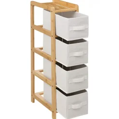 MOBILETTO MULTIUSO TIDY CON 4 CASSETTI IN TESSUTO 33X19 H.78,5CM: vendita online MOBILETTO MULTIUSO TIDY CON 4 CASSETTI IN TESSUTO 33X19 H.78,5CM in offerta