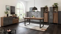 Mobili per soggiorno: Composizione Infinito Noce e Grigio Lucido