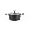 MONETA - CASSERUOLA 2 MANICI CON COPERCHIO IN ALLUMINIO DIAM. 20CM 2.5LT
