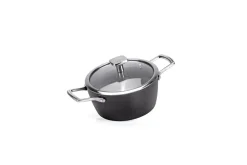 MONETA - CASSERUOLA 2 MANICI CON COPERCHIO IN ALLUMINIO DIAM. 20CM 2.5LT