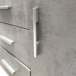 MONILE IN LAMINATO OSSIDO BIANCO - 2 ANTE 4 CASSETTI