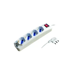 MULTIPRESA CON 4 PRESE UNIVERSALI/INTERRUTTORI 1.5MT NERA: vendita online MULTIPRESA CON 4 PRESE UNIVERSALI/INTERRUTTORI 1.5MT NERA in offerta