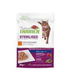 NATURAL TRAINER CAT ADULTO UMIDO SPECIALITA' STERILISED TACCHINO GR 85: vendita online NATURAL TRAINER CAT ADULTO UMIDO SPECIALITA' STERILISED TACCHINO GR 85 in offerta