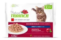 NATURAL TRAINER CAT ADULTO UMIDO FLOW MANZO 85GR: vendita online NATURAL TRAINER CAT ADULTO UMIDO FLOW MANZO 85GR in offerta