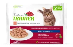 NATURAL TRAINER CAT ADULTO UMIDO FLOW SALMONE 85GR: vendita online NATURAL TRAINER CAT ADULTO UMIDO FLOW SALMONE 85GR in offerta
