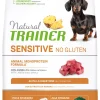 NATURAL TRAINER DOG ADULTO: SMALL & TOY SENSITIVE AGNELLO E CEREALI INTEGRALI KG 2