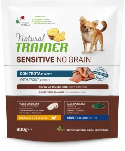 NATURAL TRAINER DOG ADULTO NO GRAIN TROTA 800GR: vendita online NATURAL TRAINER DOG ADULTO NO GRAIN TROTA 800GR in offerta