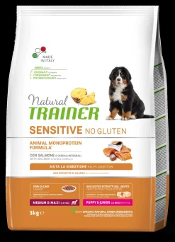 NATURAL TRAINER PUPPY & JUNIOR MEDIUM & MAXI SALMONE KG 3: vendita online NATURAL TRAINER PUPPY & JUNIOR MEDIUM & MAXI SALMONE KG 3 in offerta