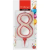 NUMERO 8 GIGANTE CON BRILLANTINI H 11CM E SUPPORTO H 1,3CM : vendita online NUMERO 8 GIGANTE CON BRILLANTINI H 11CM E SUPPORTO H 1,3CM in offerta