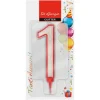 NUMERO 1 GIGANTE CON BRILLANTINI H 11CM E SUPPORTO H 1,3CM: vendita online NUMERO 1 GIGANTE CON BRILLANTINI H 11CM E SUPPORTO H 1,3CM in offerta