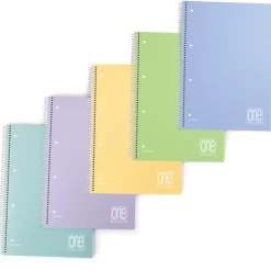 ONE COLOR - QUADERNO AD ANELLI PASTEL 80+1 FOGLI A4+ RIGHE ASSORTITO : vendita online ONE COLOR - QUADERNO AD ANELLI PASTEL 80+1 FOGLI A4+ RIGHE ASSORTITO in offerta
