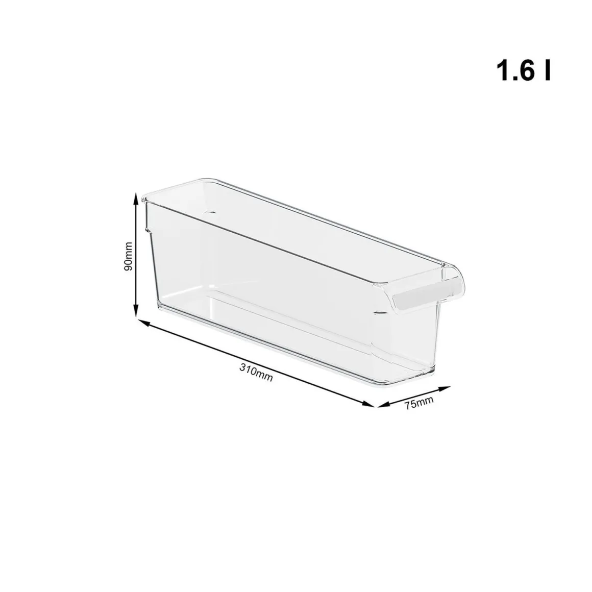 ORGANIZZATORE PER FRIGO LINEA LOFT IN PLASTICA 31X7.5X9CM 1.6LT