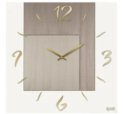 OROLOGIO DA PARETE BIANCO PERLA TORTORA E BRONZO 50X50CM: vendita online OROLOGIO DA PARETE BIANCO PERLA TORTORA E BRONZO 50X50CM in offerta