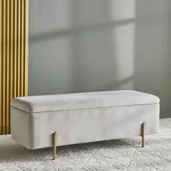 PANCA CONTENITORE CM110X40 H.45CM IN VELLUTO GRIGIO SCURO: vendita online PANCA CONTENITORE CM110X40 H.45CM IN VELLUTO GRIGIO SCURO in offerta