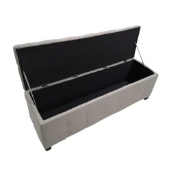 PANCA CONTENITORE CM 138X42 H. 46 IN TESSUTO TORTORA: vendita online PANCA CONTENITORE CM 138X42 H. 46 IN TESSUTO TORTORA in offerta