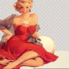 PANNELLO GRAFICA ROSSO MARILYN 50X50CM: vendita online PANNELLO GRAFICA ROSSO MARILYN 50X50CM in offerta