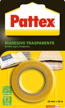 PATTEX BIADESIVO TRASPARENTE 15mm X 10mt: vendita online PATTEX BIADESIVO TRASPARENTE 15mm X 10mt in offerta
