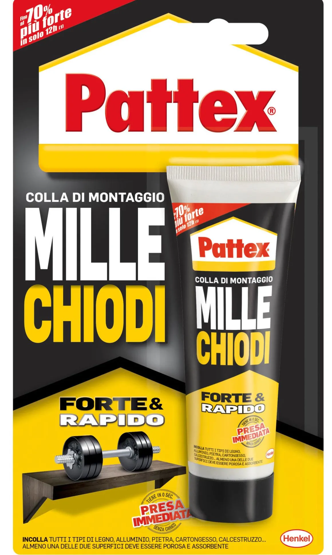 PATTEX MILLECHIODI FORTE & RAPIDO 100gr: vendita online PATTEX MILLECHIODI FORTE & RAPIDO 100gr in offerta