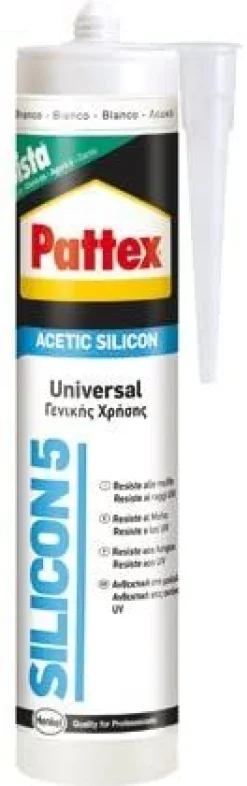 PATTEX SILICONE SILICON5 BIANCO 280ml: vendita online PATTEX SILICONE SILICON5 BIANCO 280ml in offerta