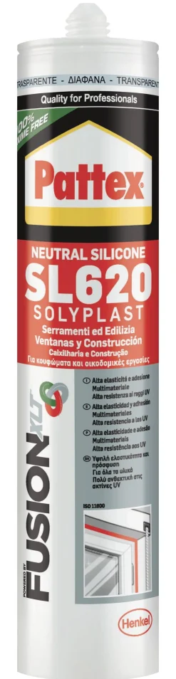 PATTEX SILICONE SL620 SERRAMENTI E EDILIZIA TRASPARENTE 300ml: vendita online PATTEX SILICONE SL620 SERRAMENTI E EDILIZIA TRASPARENTE 300ml in offerta