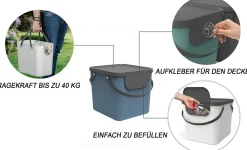 PATTUMIERA ALBULA BLU 40X35.8X34CM 40LT: vendita online PATTUMIERA ALBULA BLU 40X35.8X34CM 40LT in offerta