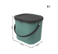 PATTUMIERA ALBULA VERDE SCURO 23.5X20X20.8CM 6LT : vendita online PATTUMIERA ALBULA VERDE SCURO 23.5X20X20.8CM 6LT in offerta
