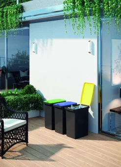 PATTUMIERA ECOSPLIT ANTRACITE E BLU 24X36.3 H. 45.5CM 25LT : vendita online PATTUMIERA ECOSPLIT ANTRACITE E BLU 24X36.3 H. 45.5CM 25LT in offerta