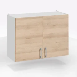 PENSILE ECO CM 80X32 H.60 BIANCO E ROVERE ARTISAN