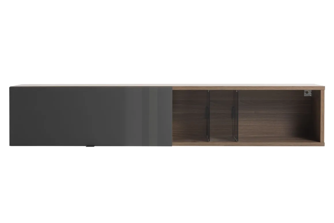 PENSILE MOD. INFINITO CM 178.4X31.5 H.33.8 NOCE BRERA E GRIGIO TITANIO LUCIDO: vendita online PENSILE MOD. INFINITO CM 178.4X31.5 H.33.8 NOCE BRERA E GRIGIO TITANIO LUCIDO in offerta
