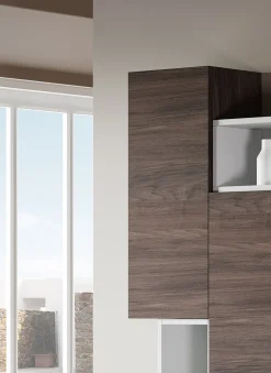 PENSILE MOD. MULTIUSO CM 30X22 H. 71 OLMO CAFFE'