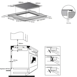 PIANO COTTURA INDUZIONE MASTER KITCHEN AD INCASSO CM 60 MKHI604BK NERO