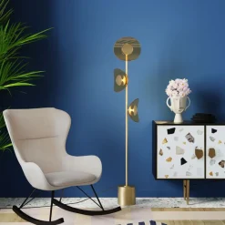 PIANTANA LED MARIPOSA OTTONE L7.20 H160CM - 230V 3/5W G9: vendita online PIANTANA LED MARIPOSA OTTONE L7.20 H160CM - 230V 3/5W G9 in offerta