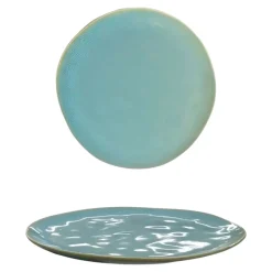 PIATTO PIANO CERAMICA ALTERNATIVE REACTIVE DIAM. 25CM SMERALDO