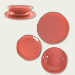 PIATTO DESSERT CERAMICA ALTERNATIVE REACTIVE DIAM. 20CM SALMONE