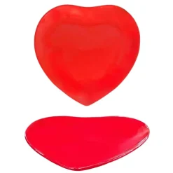 PIATTO DESSERT CUORE IN CERAMICA ROSSO 20X20CM