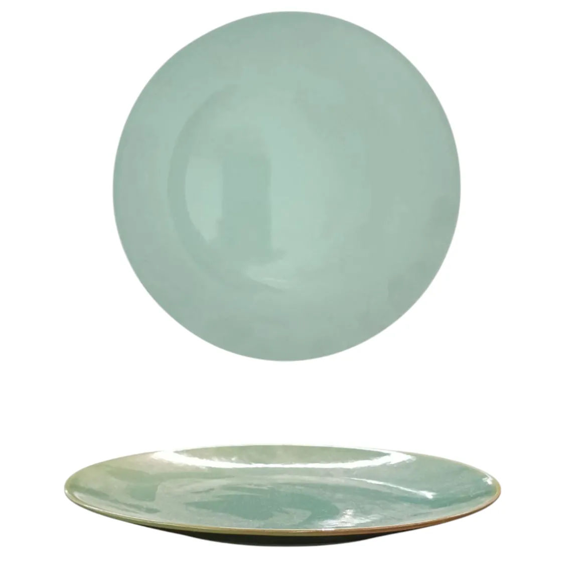 PIATTO DESSERT MONOCOLORE IN CERAMICA DIAM. 20CM TURCHESE