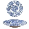 PIATTO FONDO INGLESE IN PORCELLANA BIANCO CON DECORO BLU DIAM. 24CM