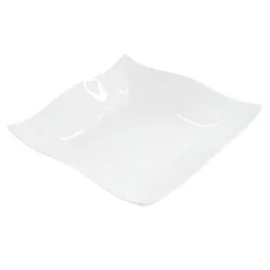 PIATTO FONDO IN PORCELLANA LINEA HELTON 22X22CM BIANCO