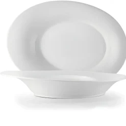 PIATTO FONDO OVALE IN PORCELLANA CARLOTTA 17.5X12.5CM BIANCO