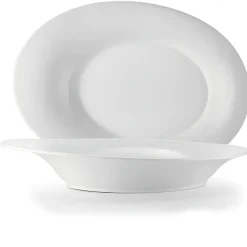 PIATTO OVALE FONDO PORCELLANA CARLOTTA/RAMADA 14X10CM BIANCO