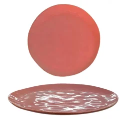 PIATTO PIANO CERAMICA ALTERNATIVE REACTIVE DIAM. 25CM SALMONE