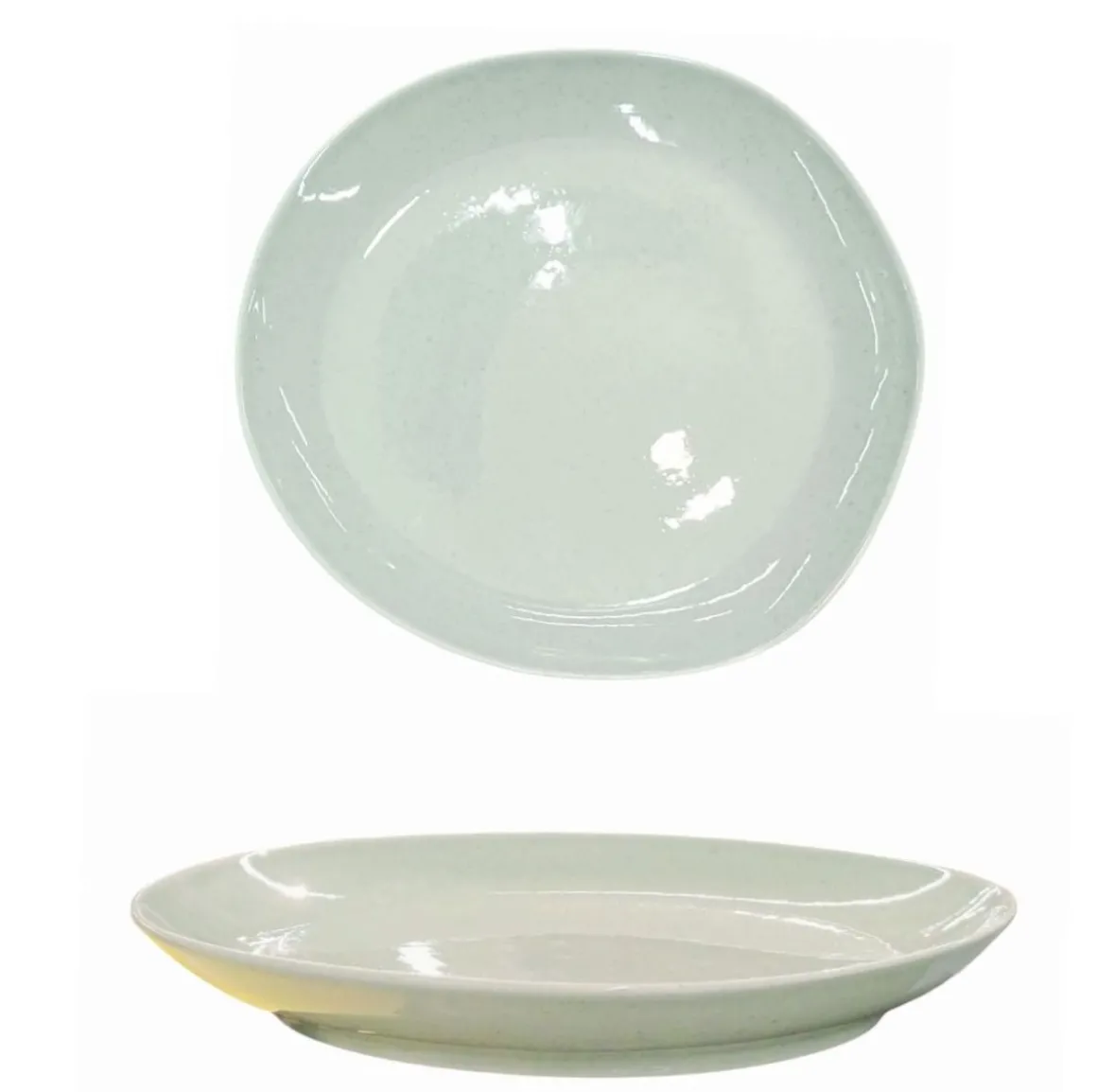 PIATTO PIANO IN CERAMICA ALTERNATIVE SOHO DIAM. 30CM VERDE