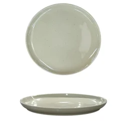 PIATTO PIANO IN CERAMICA LINEA FONT DIAM. 27CM SALVIA