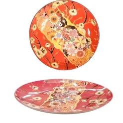 PIATTO PIANO IN PORCELLANA LINEA JAPAN IV DIAM. 27CM MULTICOLORE