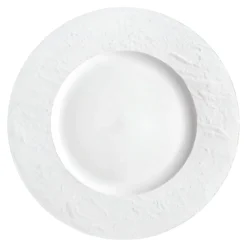 PIATTO PIANO IN PORCELLANA LINEA WALL DIAM. 27CM BIANCO