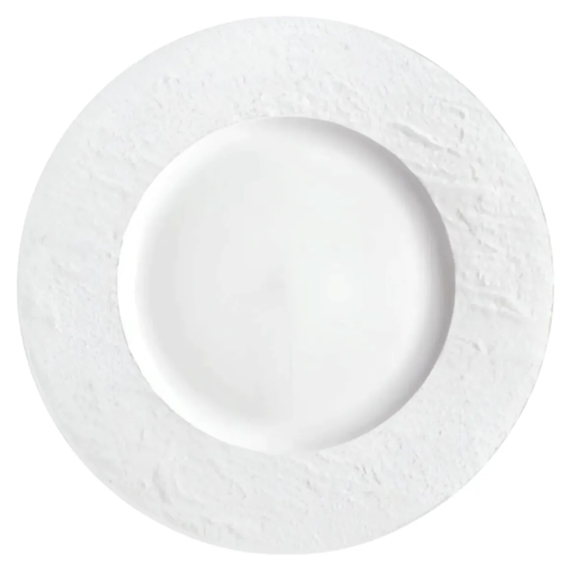PIATTO PIANO IN PORCELLANA LINEA WALL DIAM. 27CM BIANCO