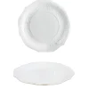 PIATTO PIANO IN PORCELLANA LINEA ALICE DIAM. 27CM BIANCO